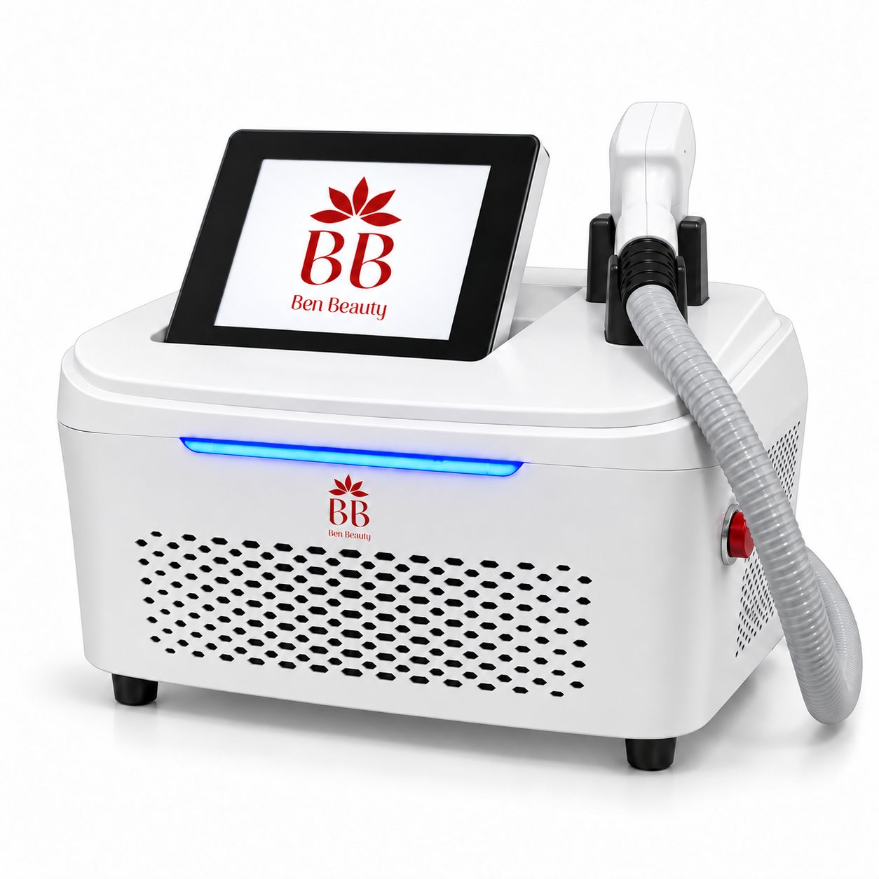 Laser de diodo de 4 ondas ultraportátil Ben Beauty, com ecrã tátil e manípulo